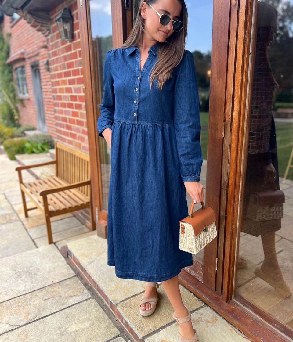 Brakeburn Ashmore Denim Shirt Dress