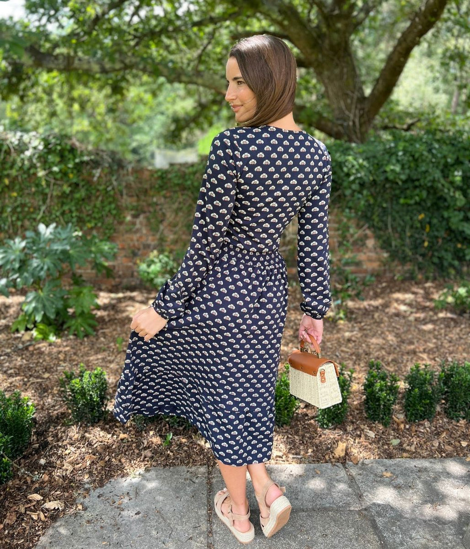 Brakeburn Navy Annie Wrap Dress