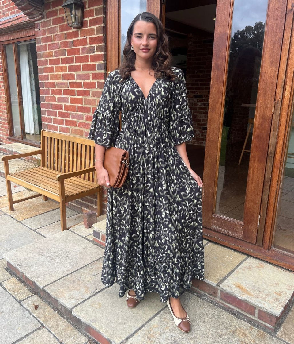 Khaki Naples Midaxi Dress