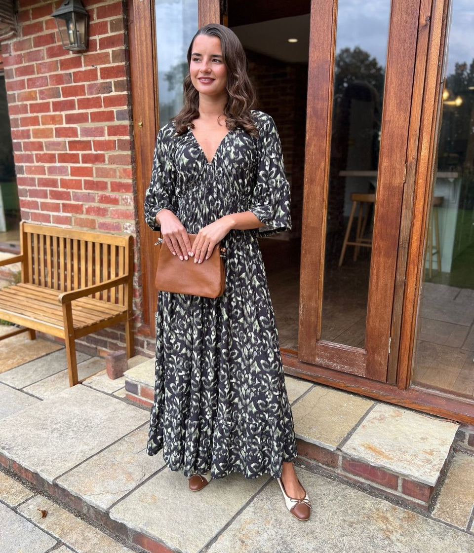 Khaki Naples Midaxi Dress