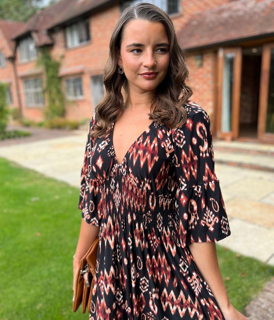 Terracotta Naples Midaxi Dress