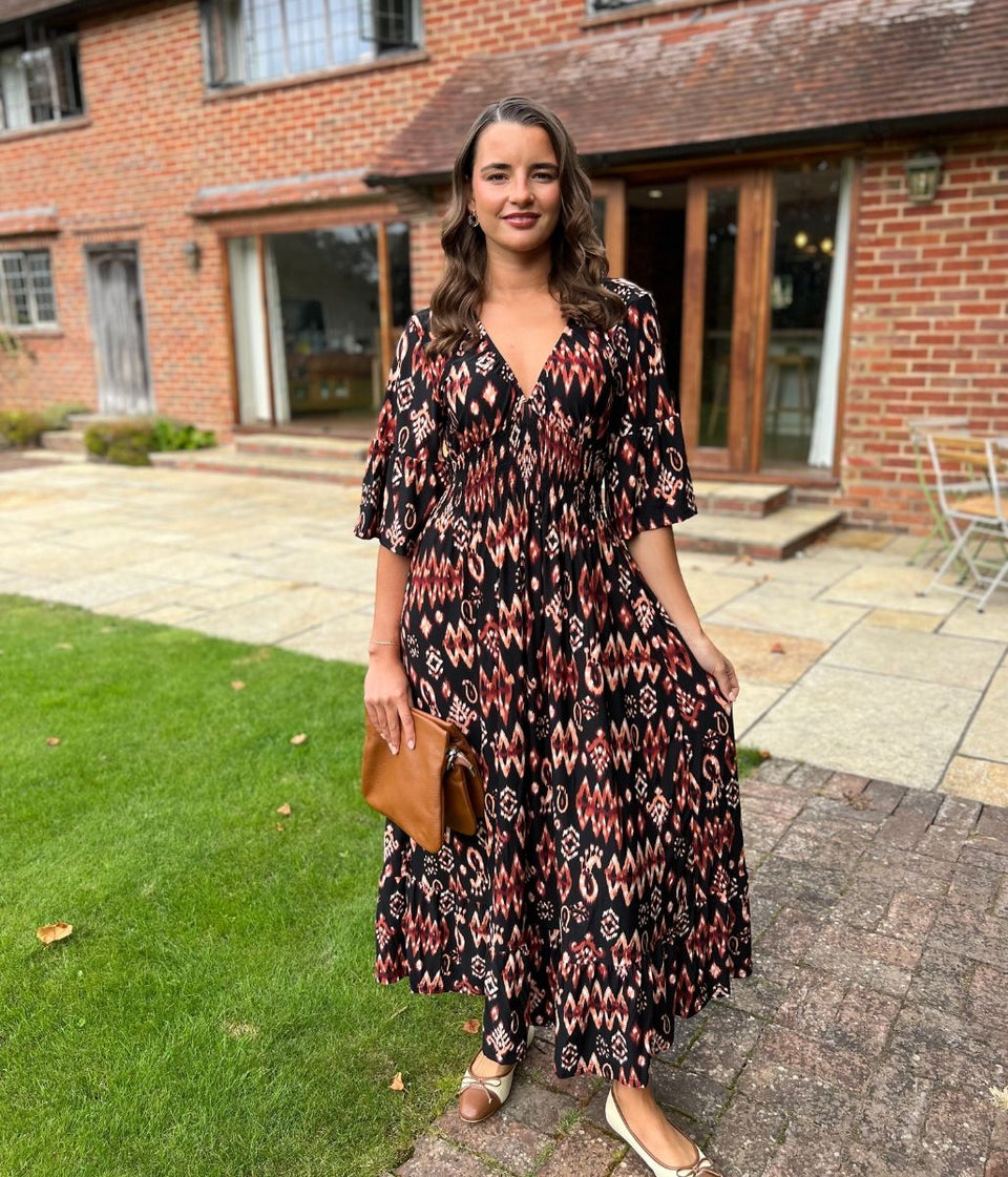 Terracotta Naples Midaxi Dress