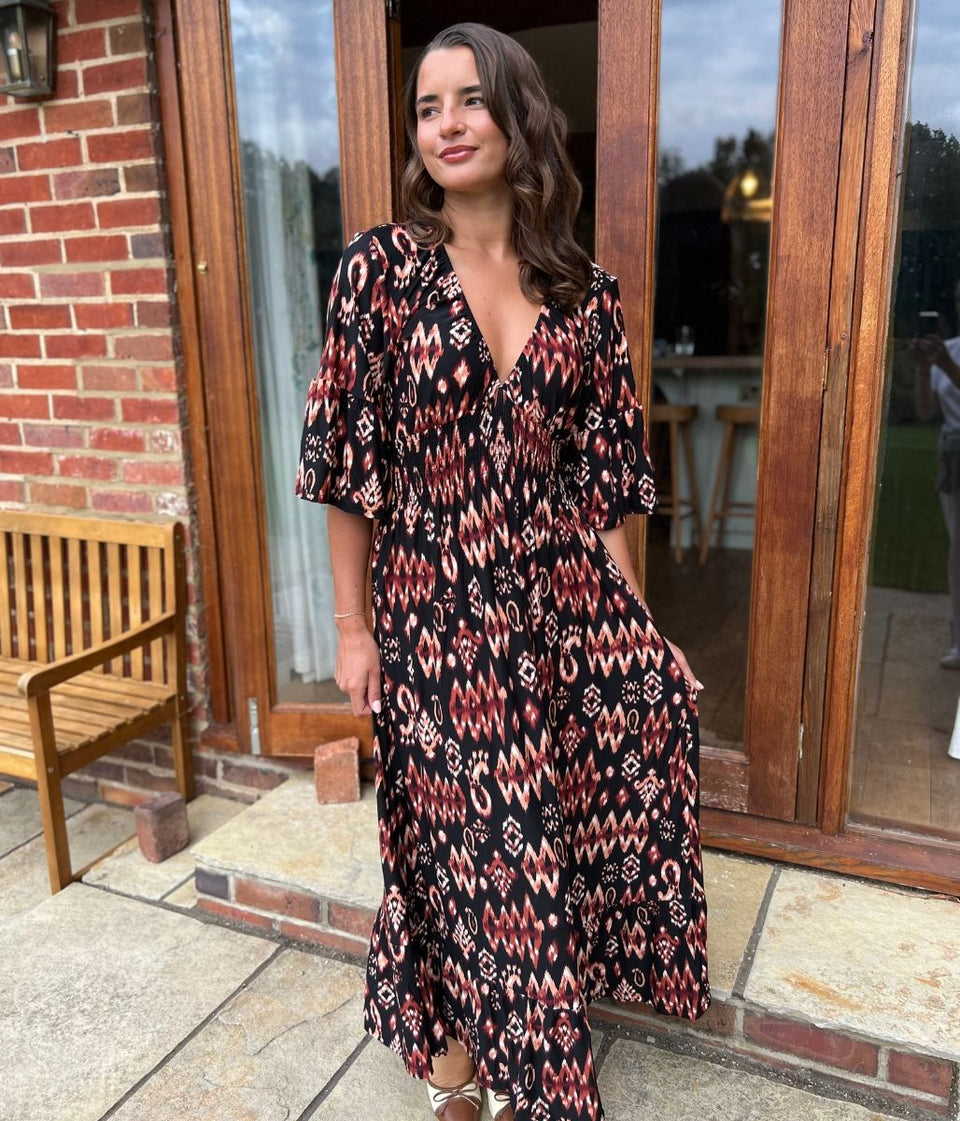 Terracotta Naples Midaxi Dress