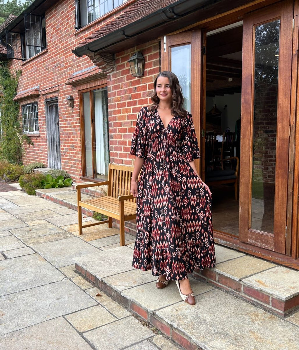 Terracotta Naples Midaxi Dress