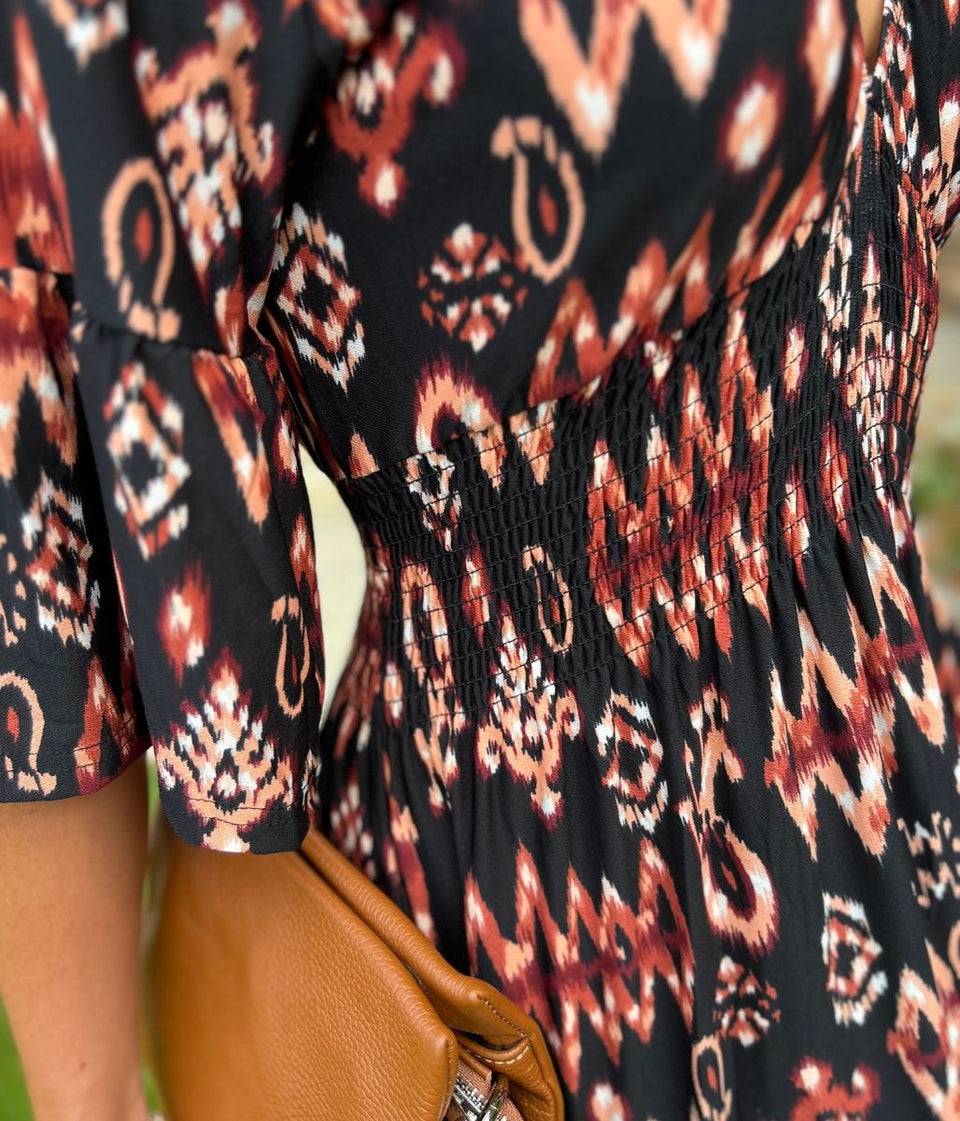 Terracotta Naples Midaxi Dress