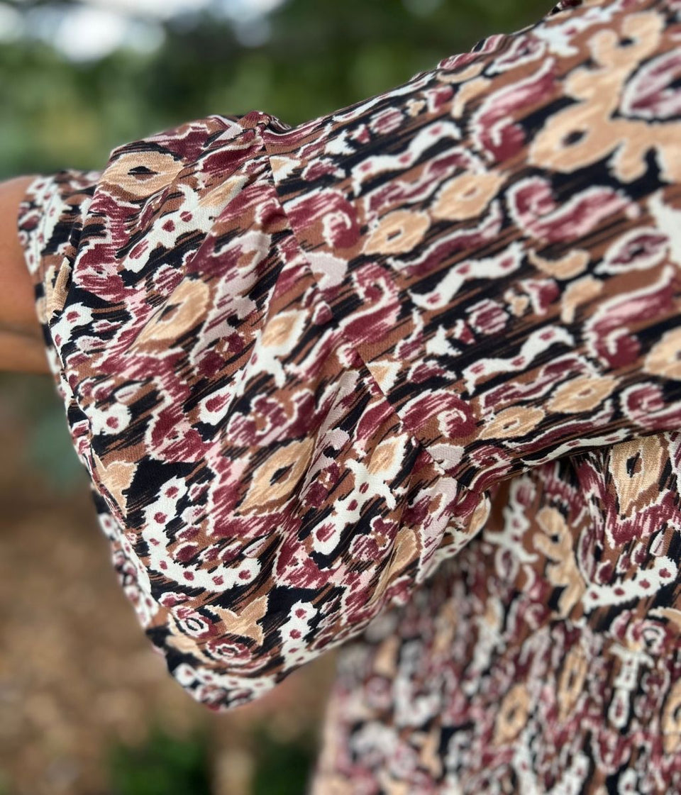 Brown Naples Midaxi Dress