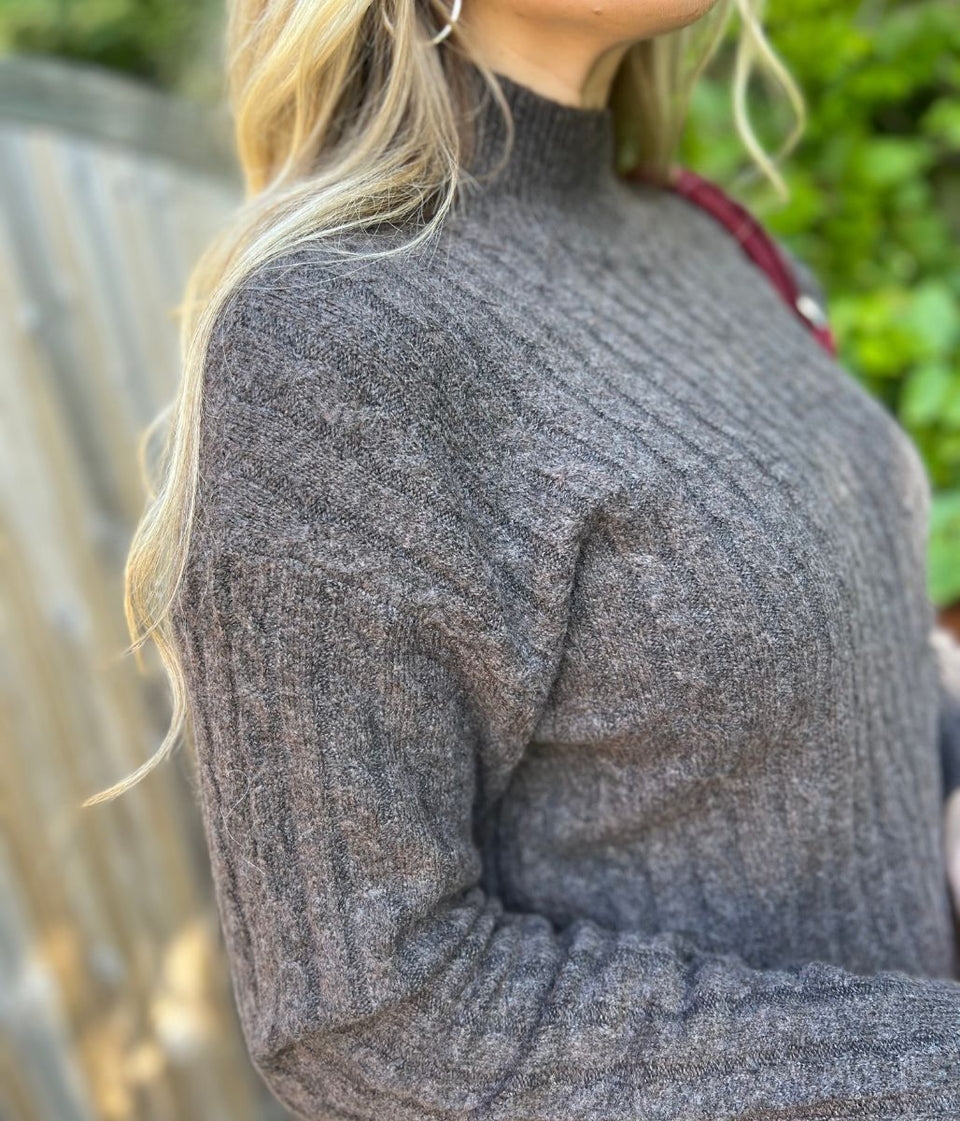 Mocha Knitted Jumper Dress