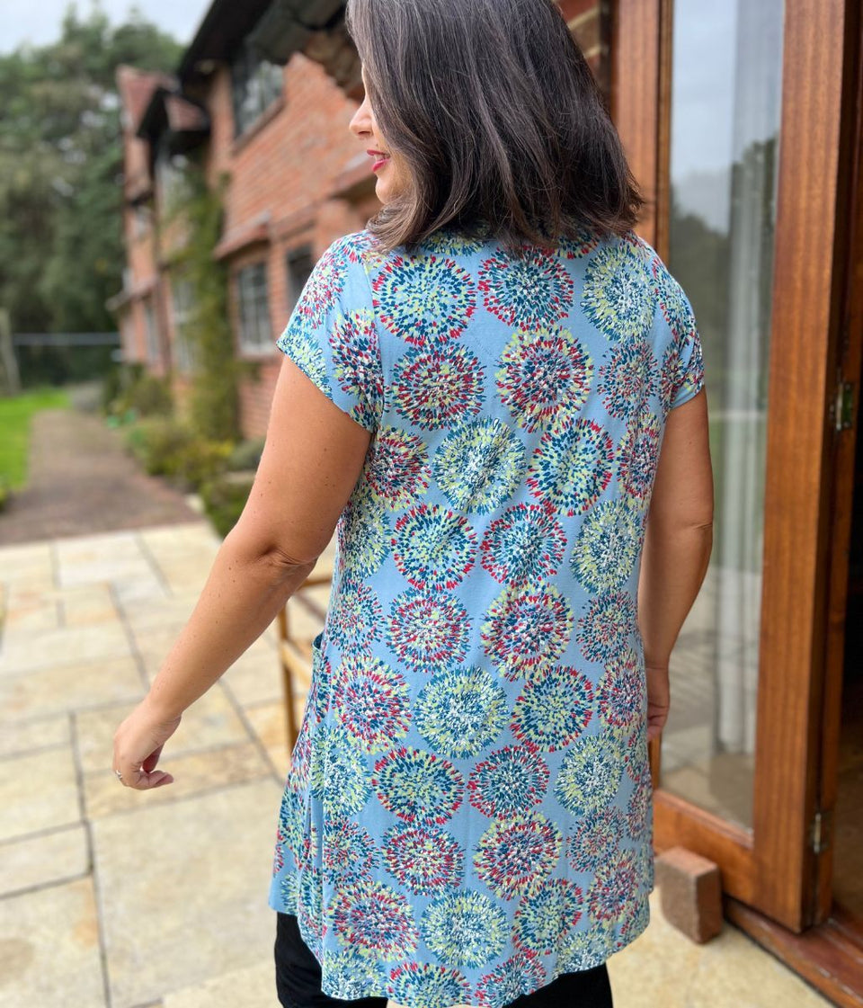 Mistral Blue Kaleidoscope Tunic Dress