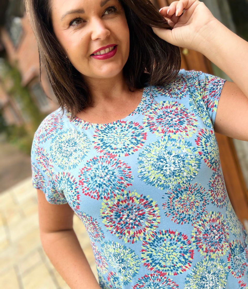 Mistral Blue Kaleidoscope Tunic Dress
