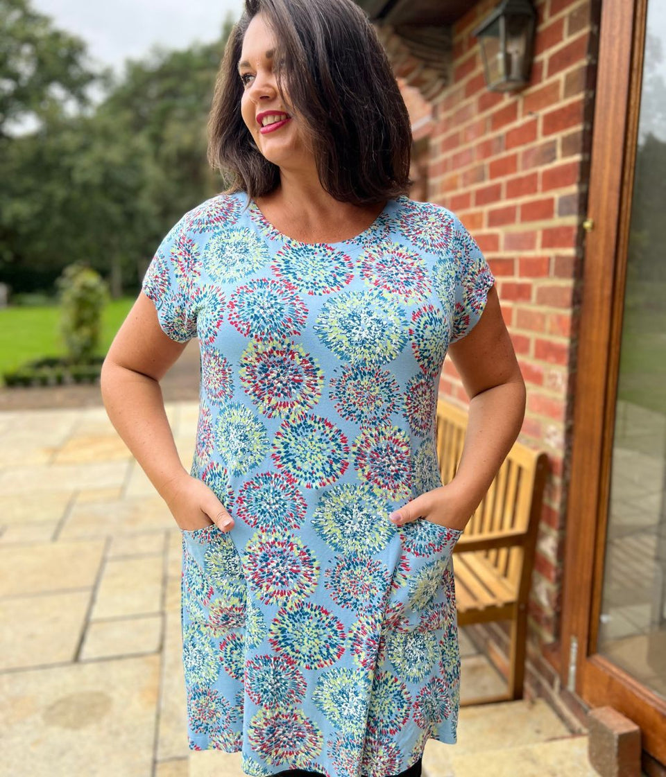Mistral Blue Kaleidoscope Tunic Dress