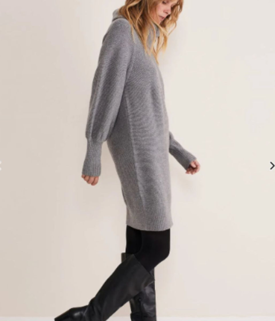 Grey Dahlie Knitted Jumper Dress