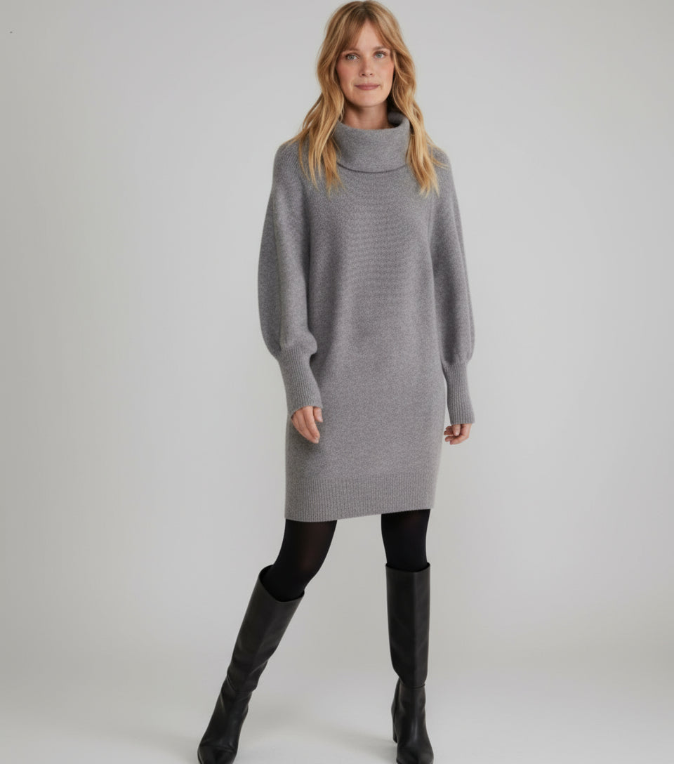 Grey Dahlie Knitted Jumper Dress