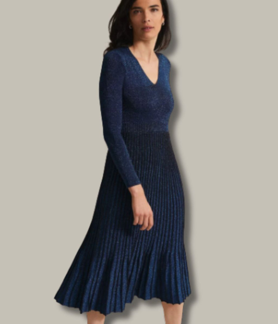 Jessamin Shimmer Knit Midi Dress