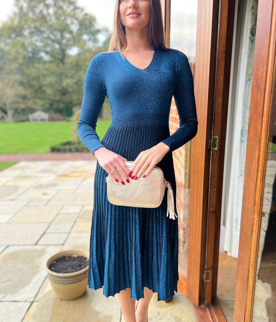 Jessamin Shimmer Knit Midi Dress