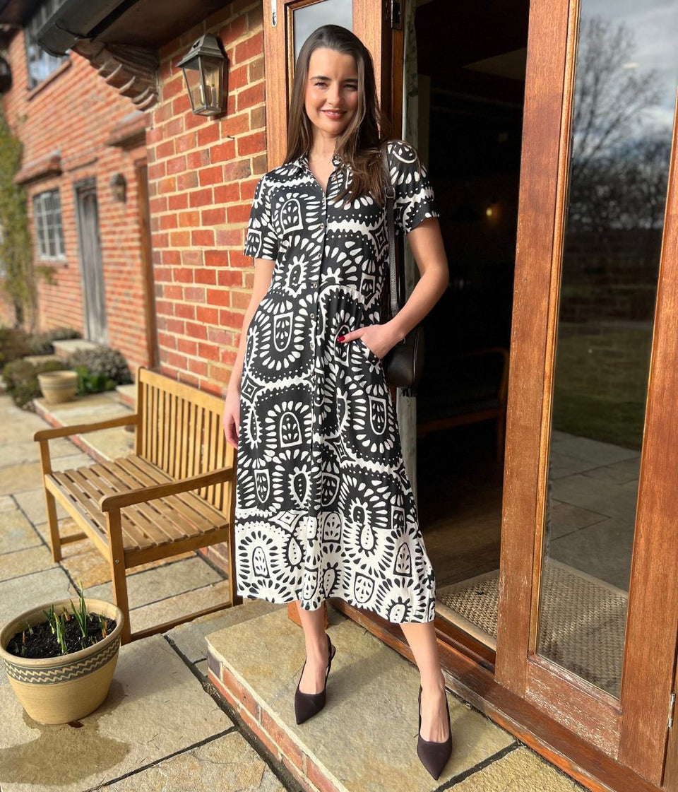 Rua Jersey Midi Shirt Dress