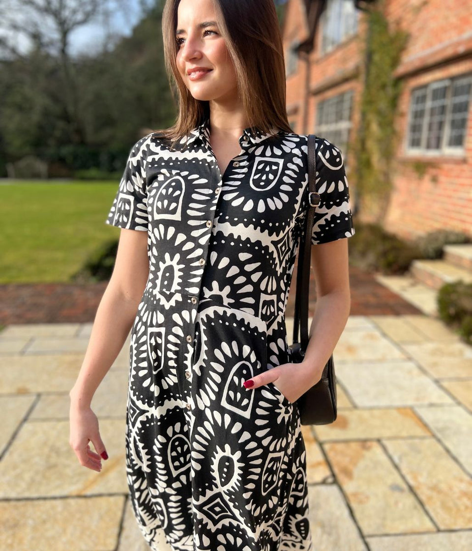 Rua Jersey Midi Shirt Dress