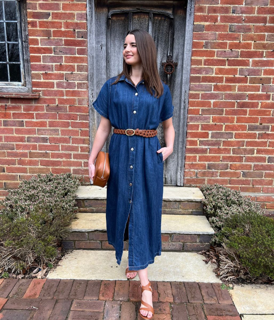 Dark Denim Relaxed Shirt Dress