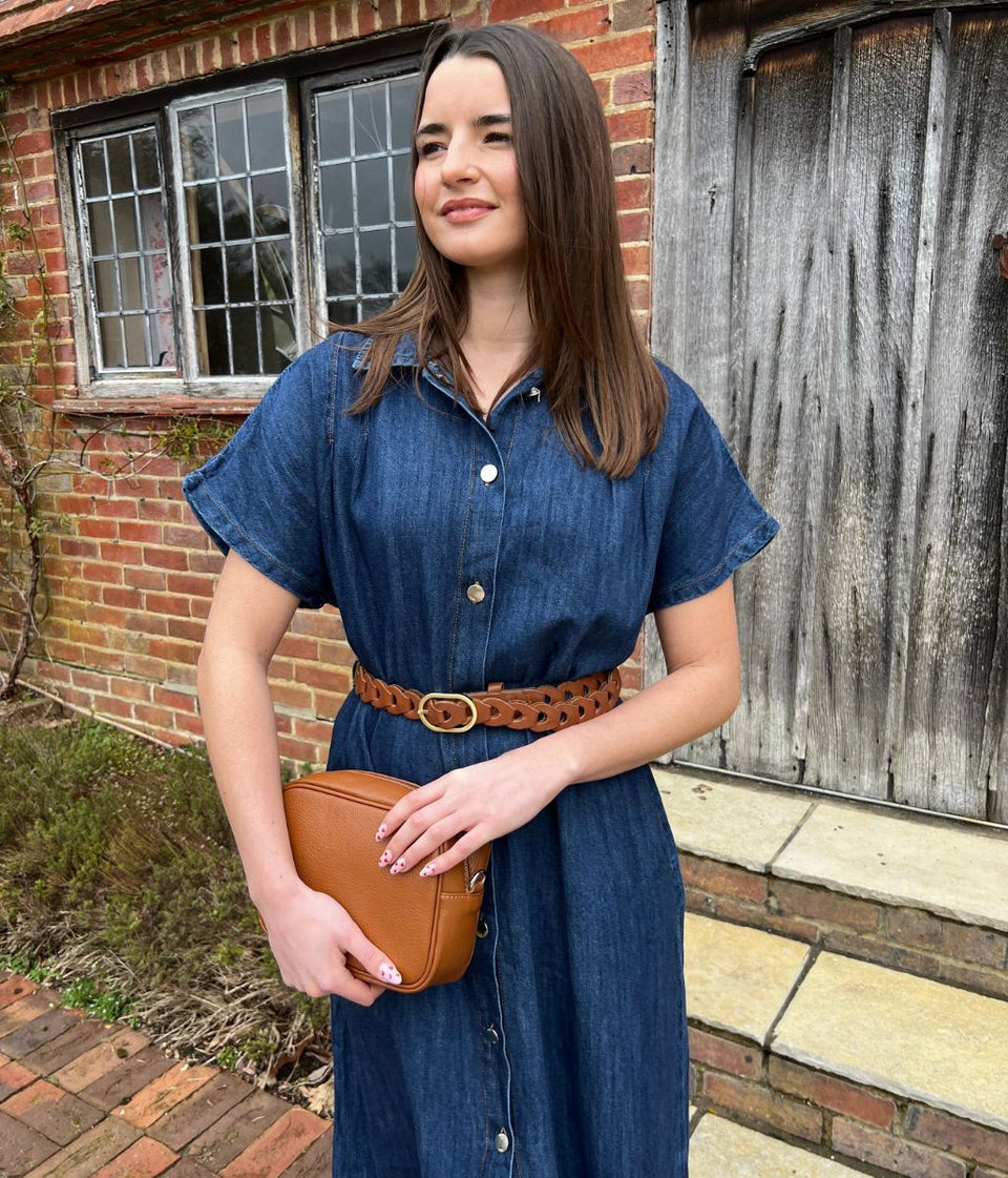 Dark Denim Relaxed Shirt Dress