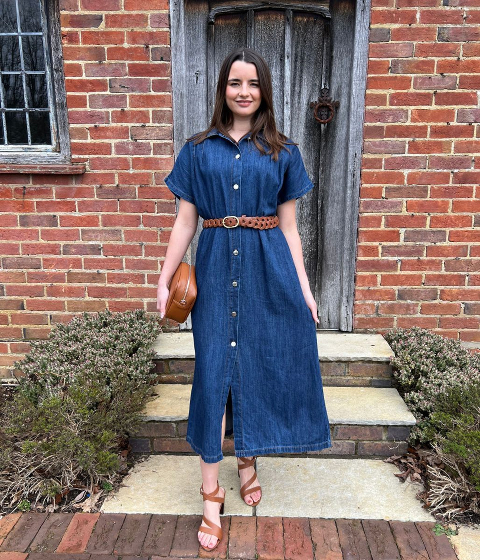 Dark Denim Relaxed Shirt Dress