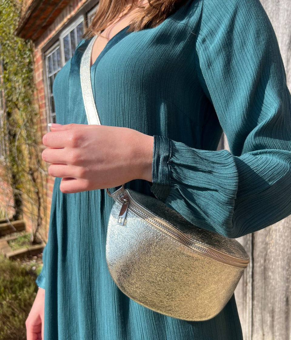 Teal Penelope Satin Dress