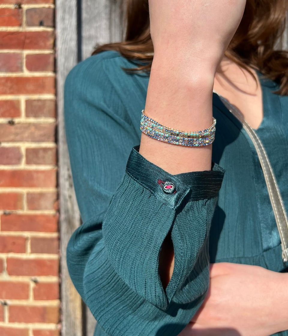 Teal Penelope Satin Dress