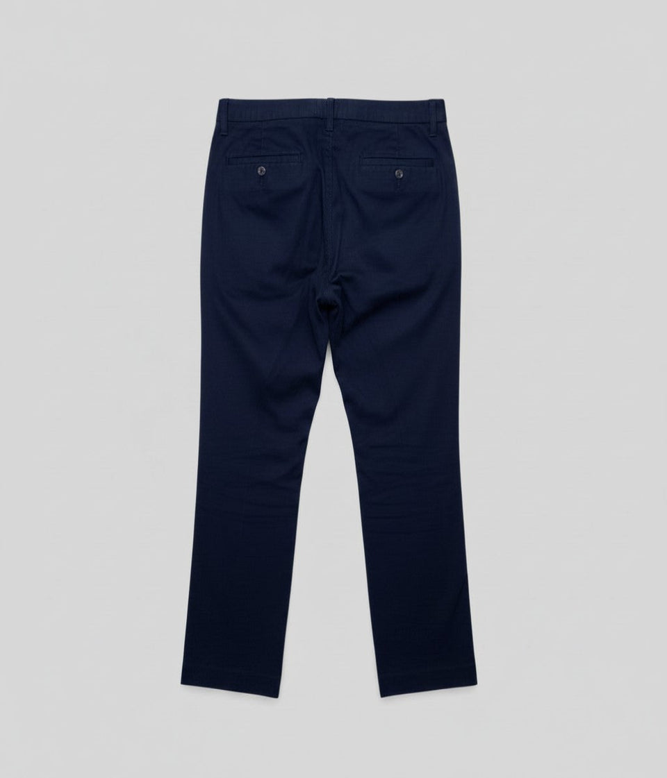 Navy Straight Leg Chino Trousers