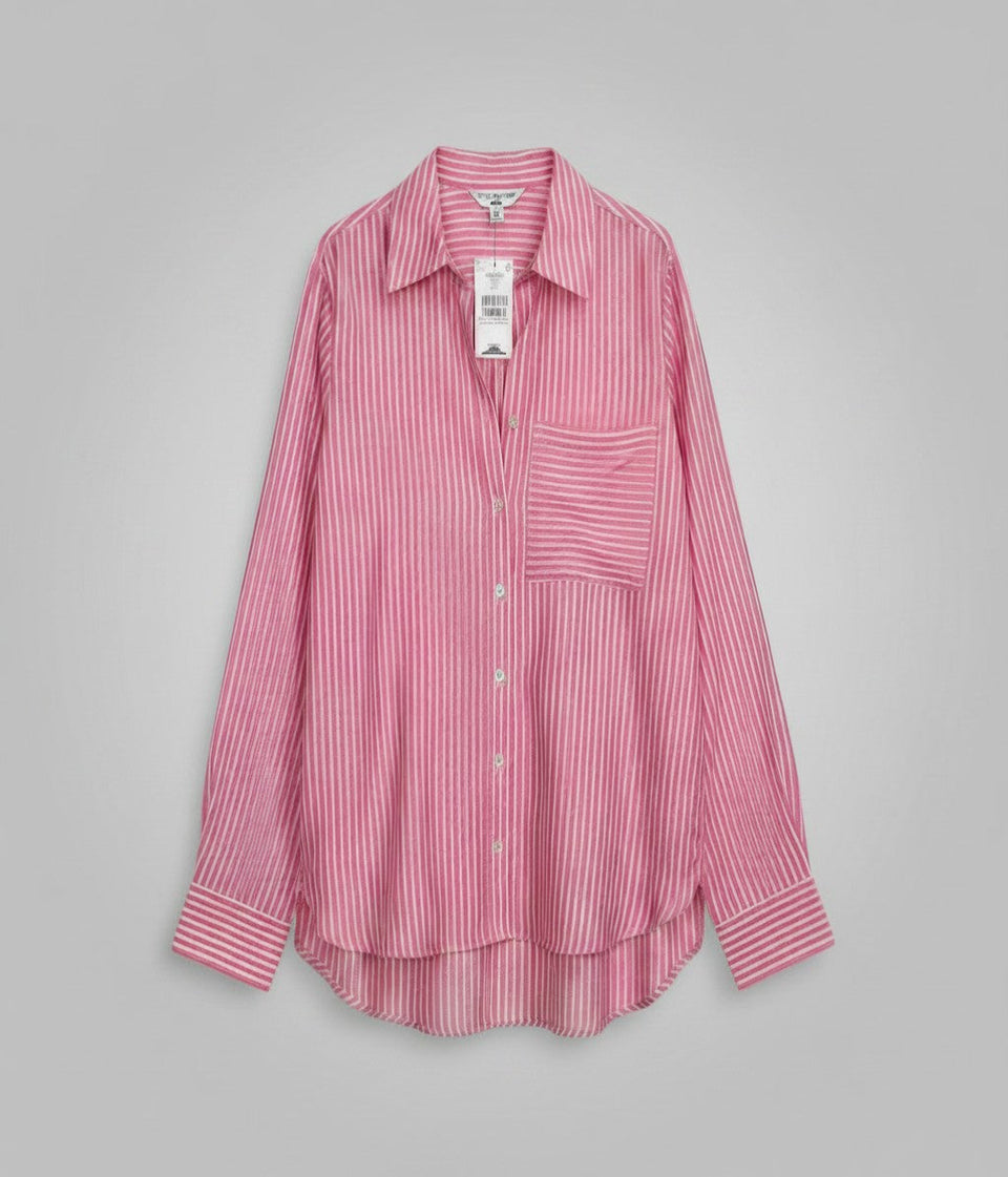 Pink Striped Soft Relaxed Shirt