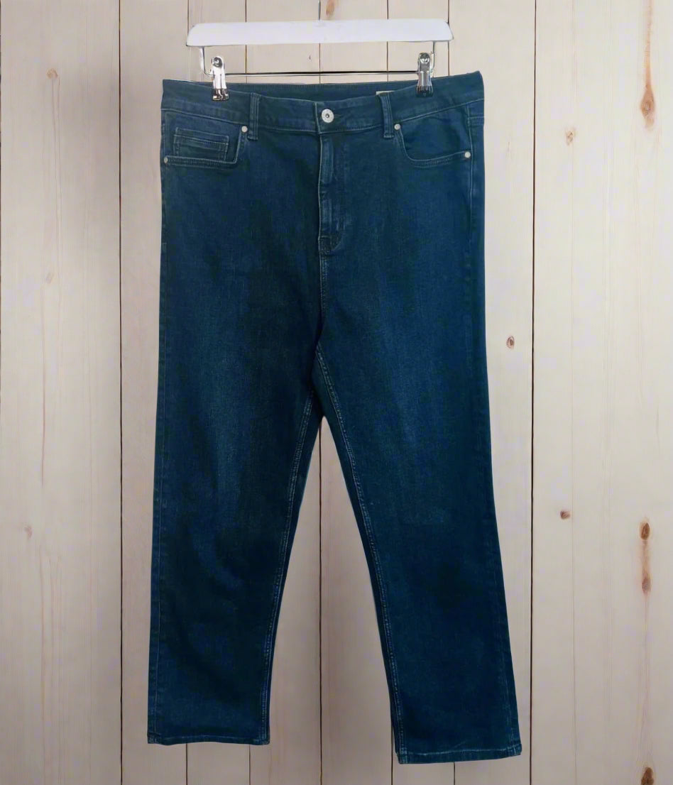 Navy Harper Ankle Grazer Jean