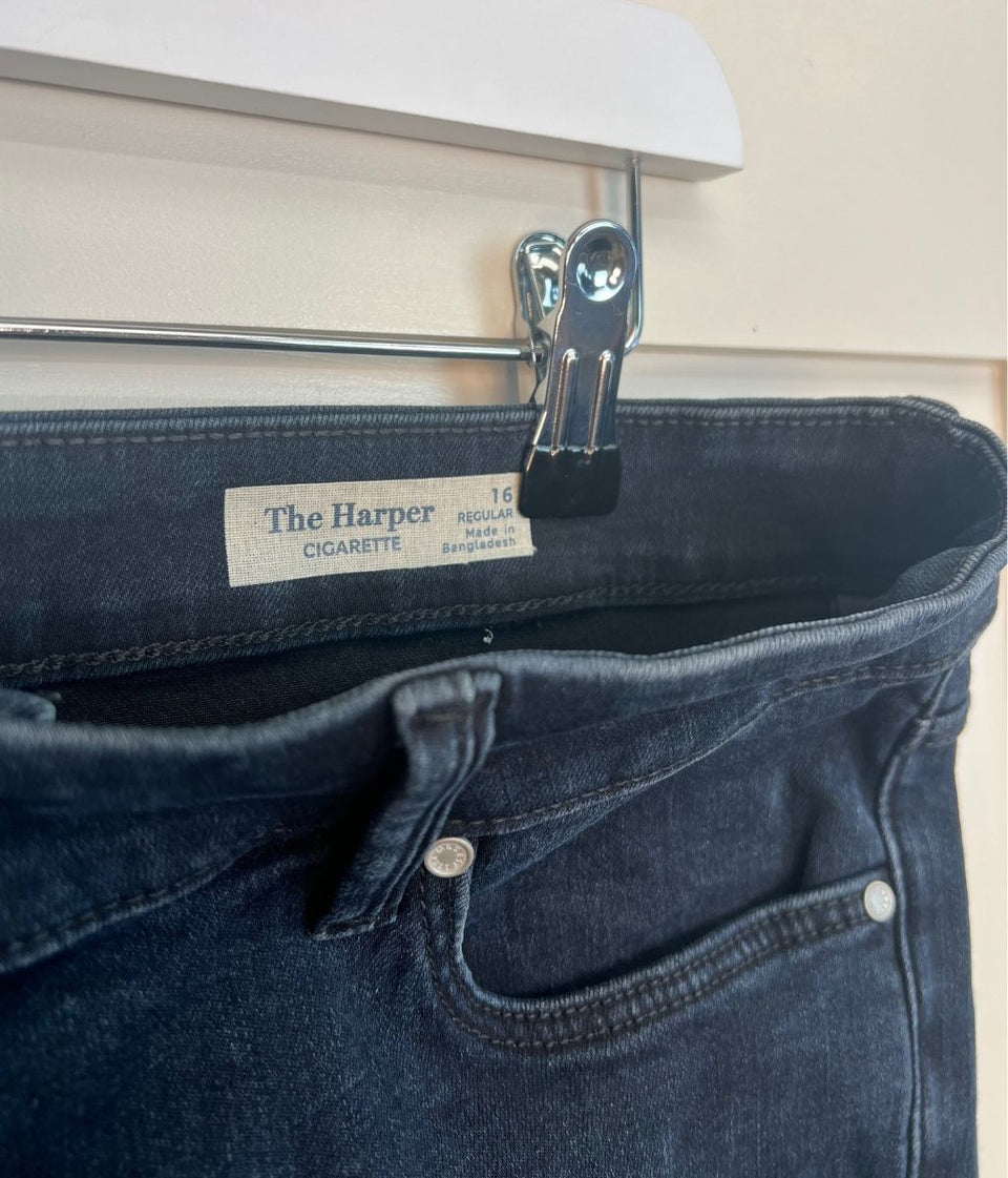 Navy Harper Ankle Grazer Jean