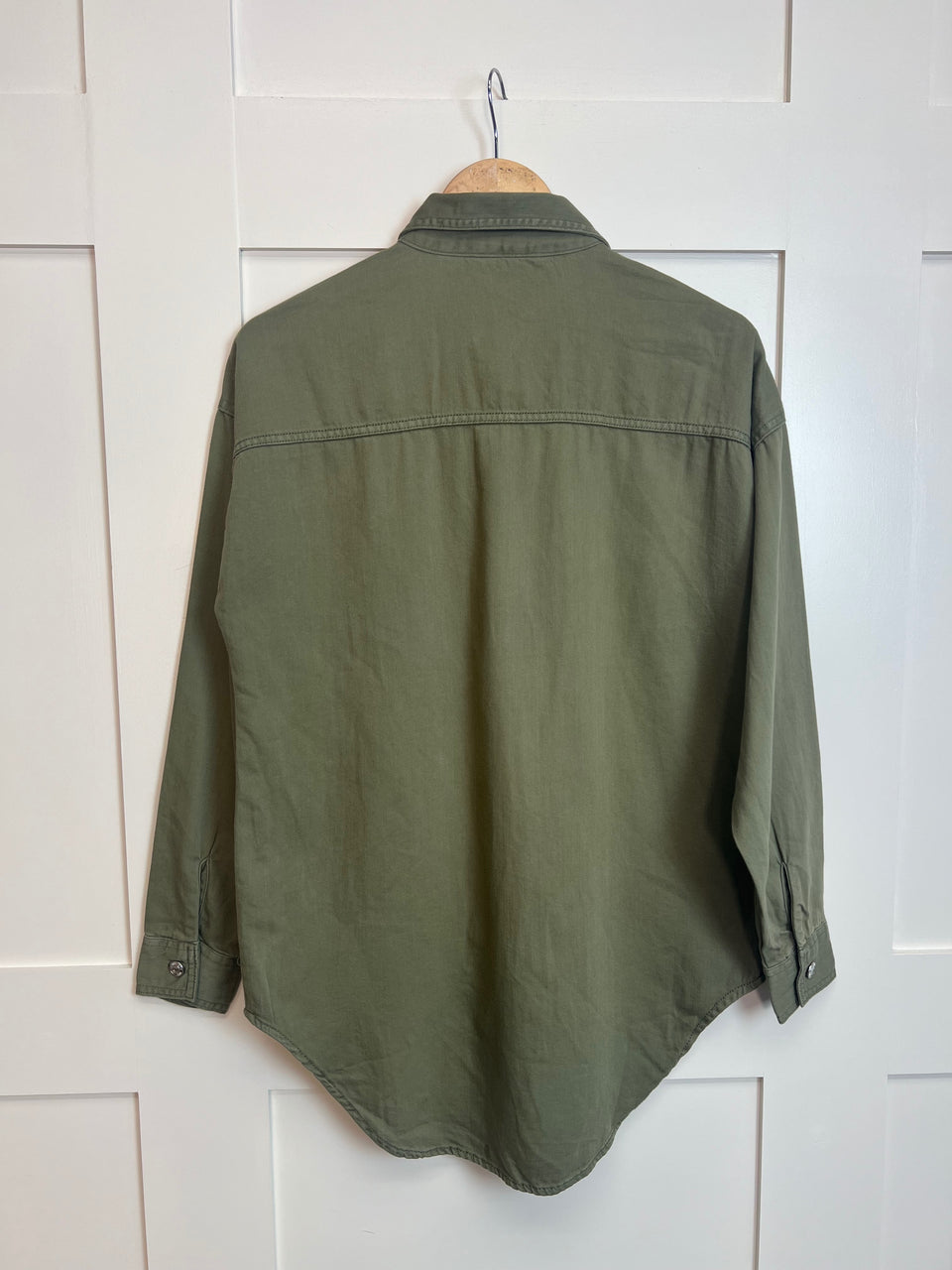 Khaki Denim Oversized Shirt