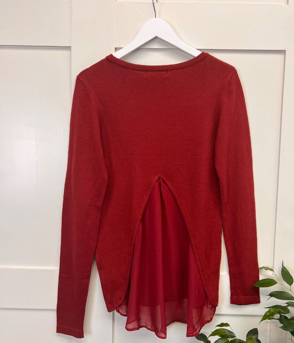 Maroon chiffon top on sale