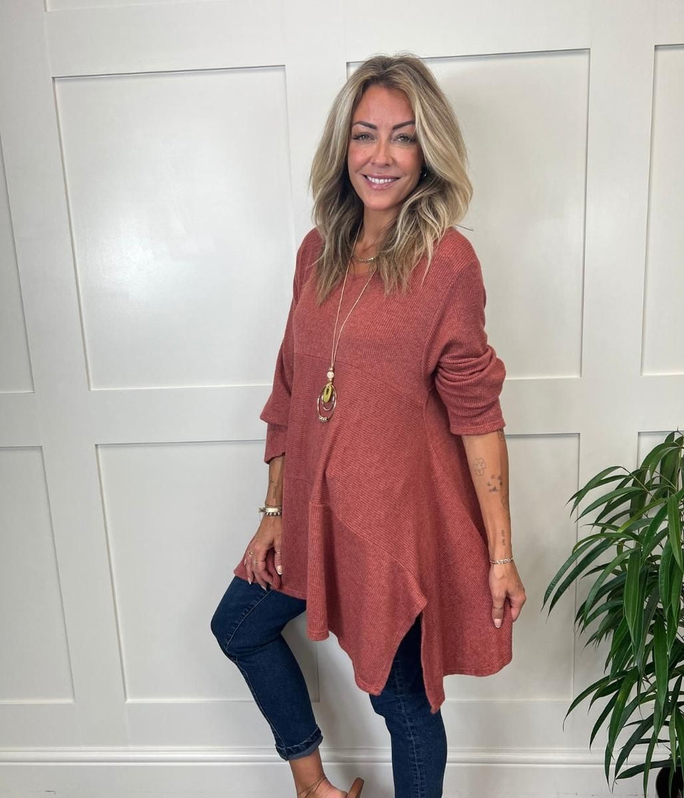 Rust Elena Knit Tunic