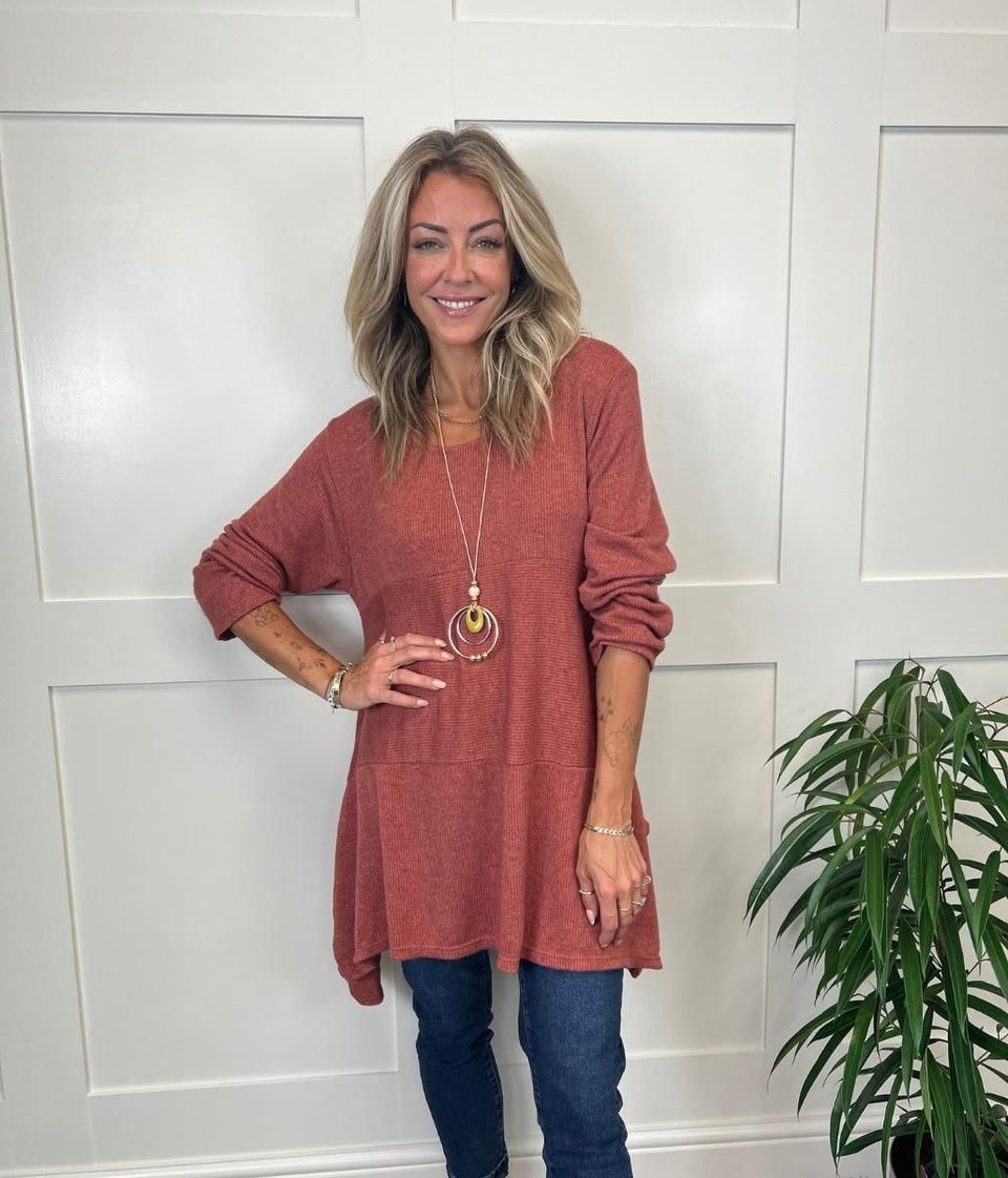 Rust Elena Knit Tunic