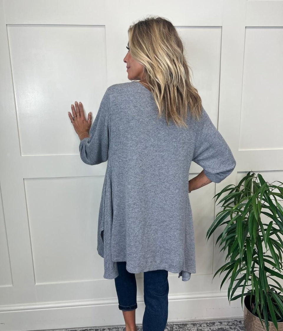 Grey Elena Knit Tunic