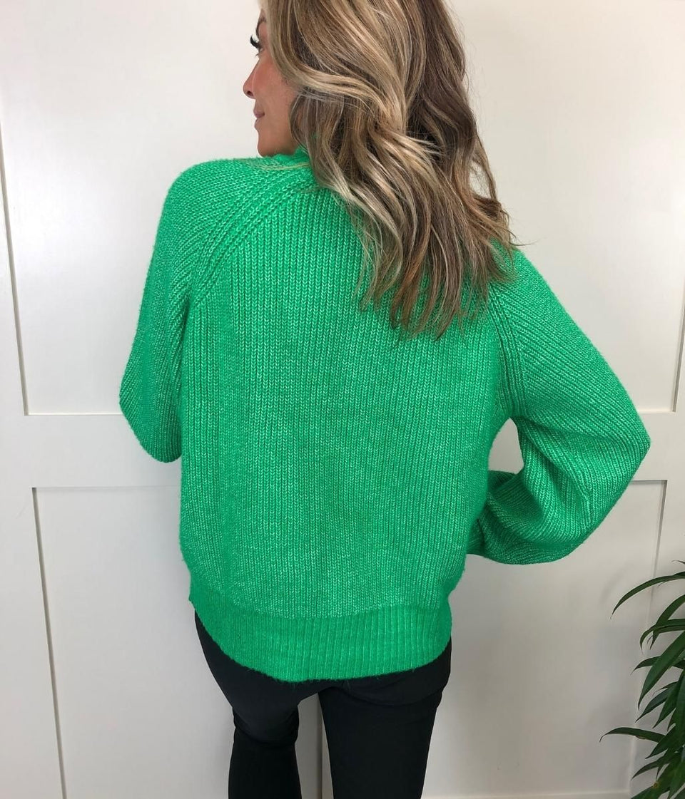 Rich Green Rib Knit Jumper