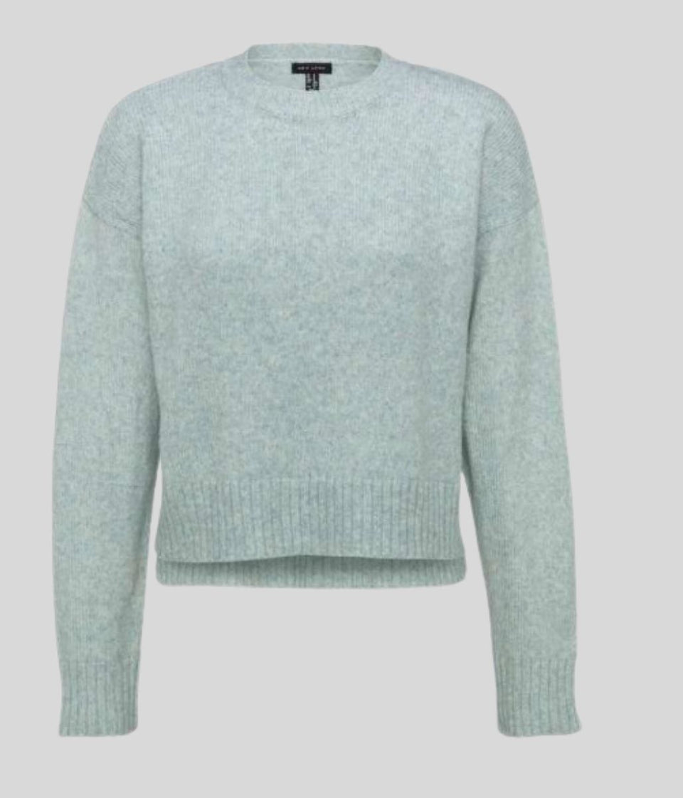 Light Green Fine Knit Cropped Jumper