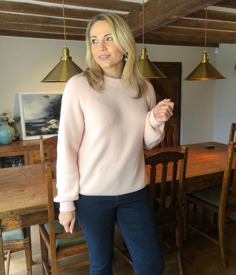 Pale Pink Super Soft Bell Sleeve Jumper