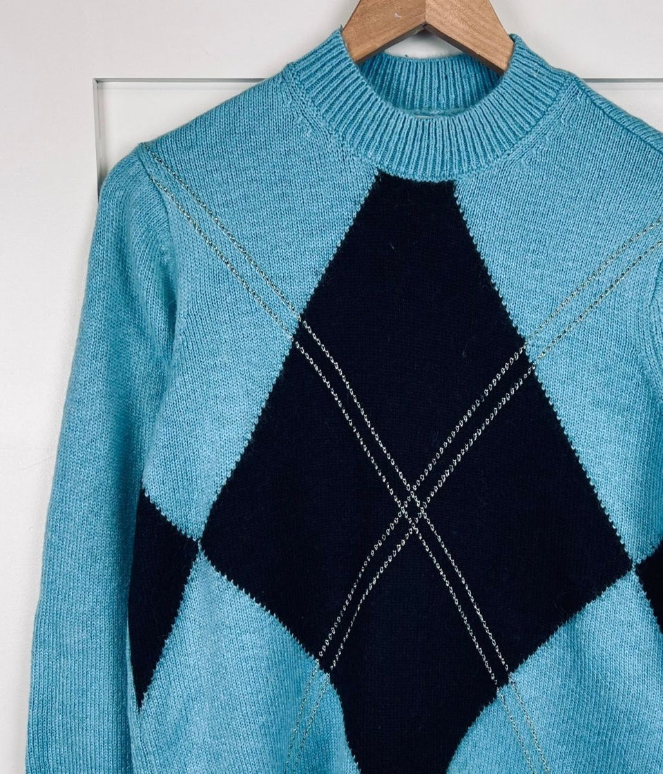 Blue Diamond Argyle Jumper