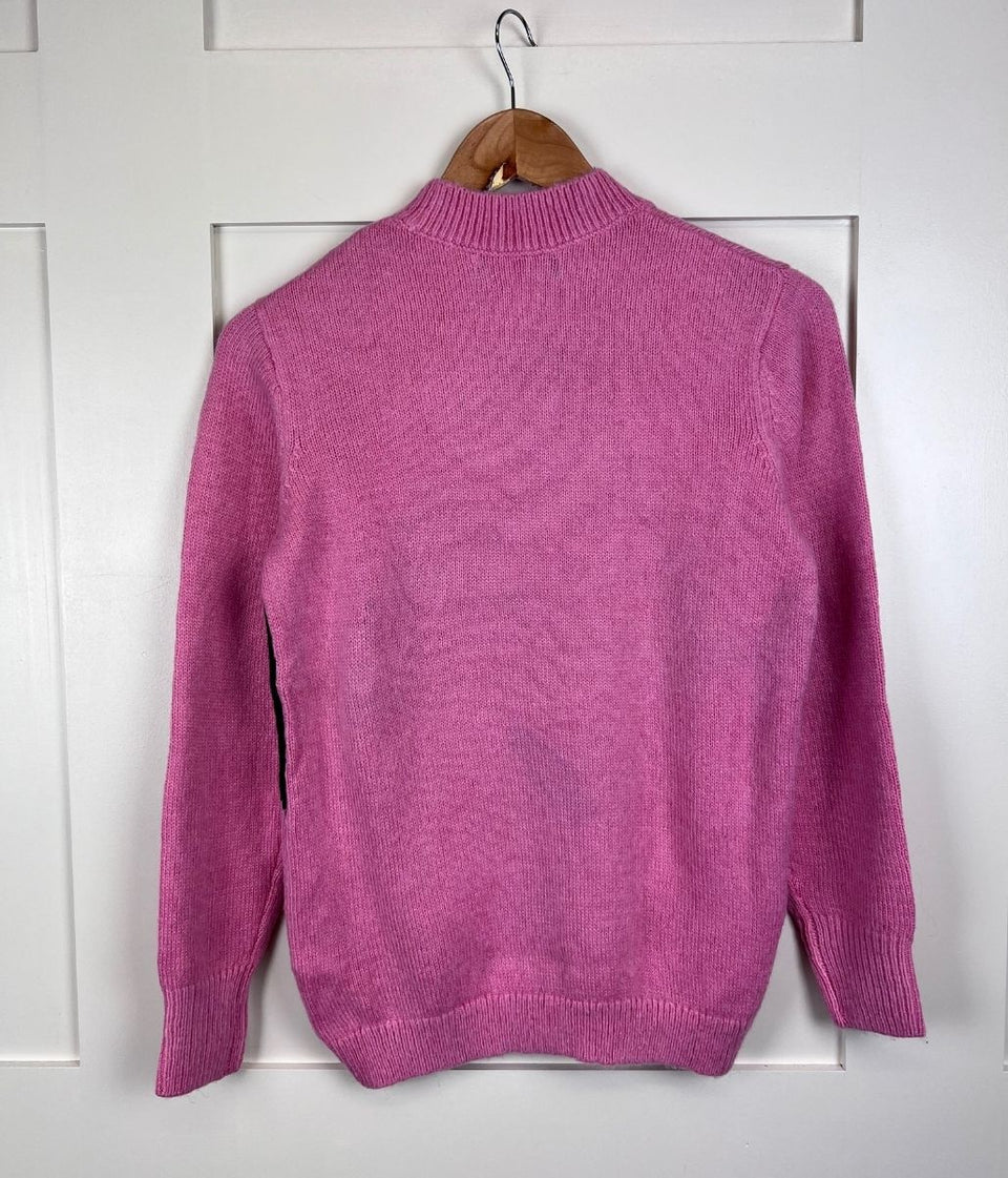 Dusky Pink Diamond Argyle Jumper