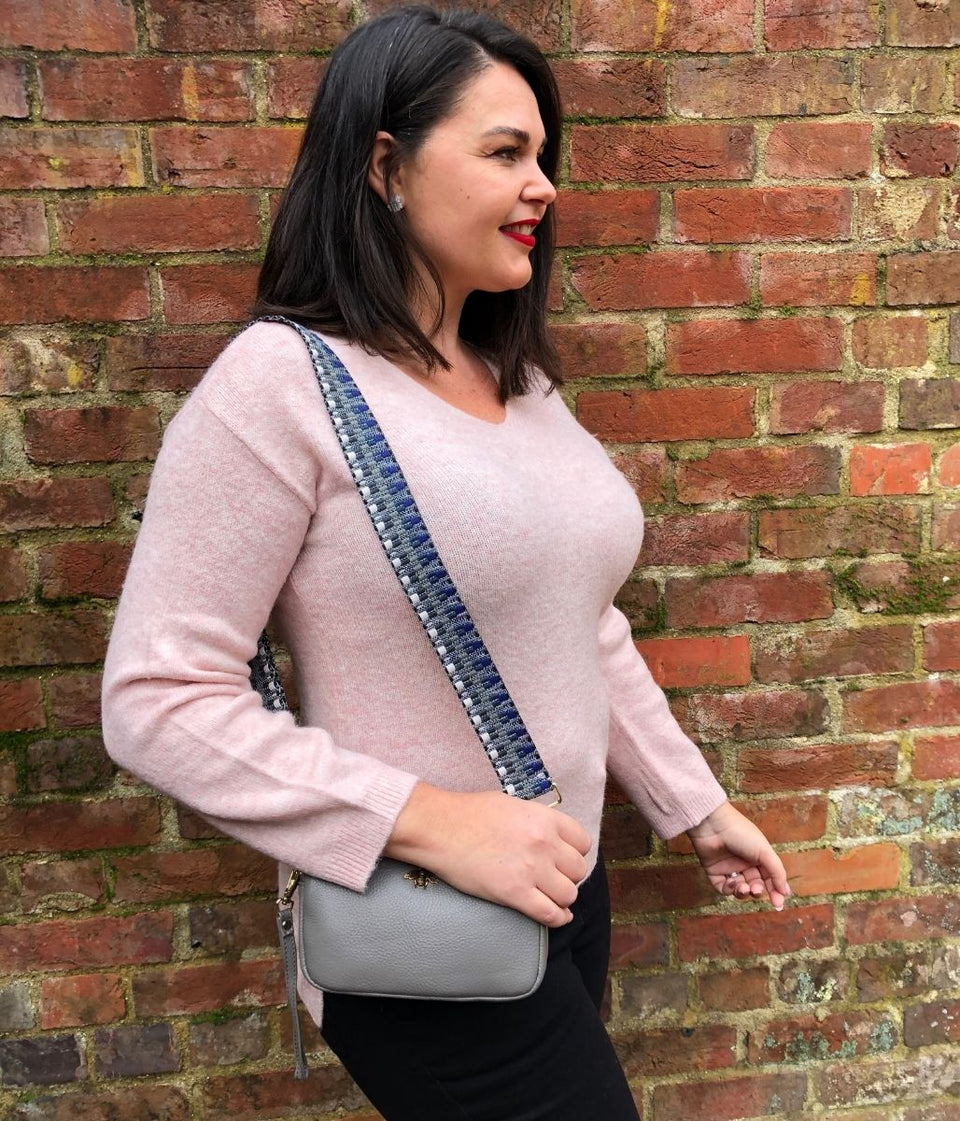 Pale Pink Relaxed V Neck Jumper