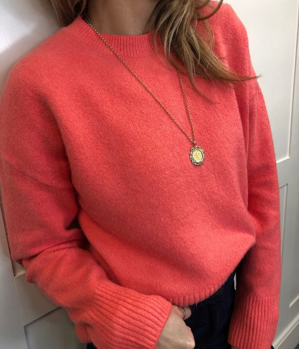 Pink Soft Crew Neck Jumper