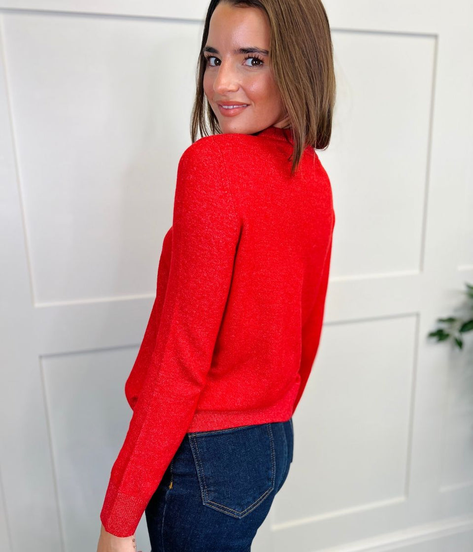 Red Recycled Blend Jumper