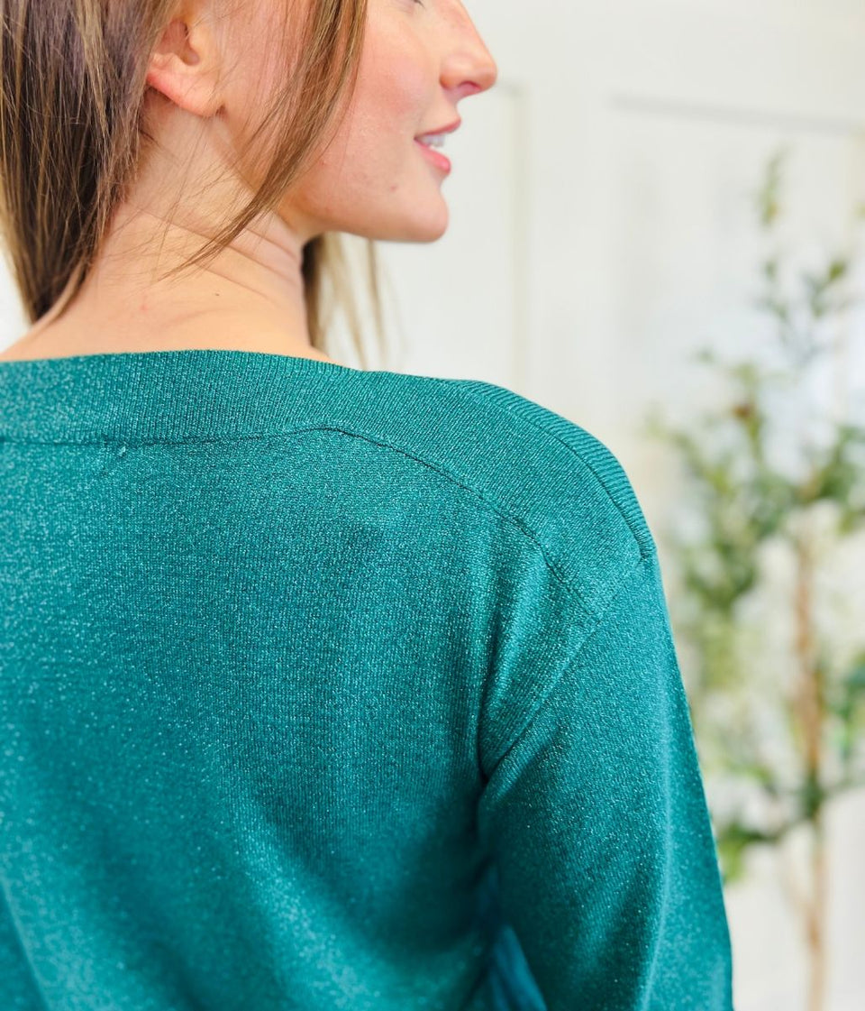 Green Shimmer Tunic Jumper