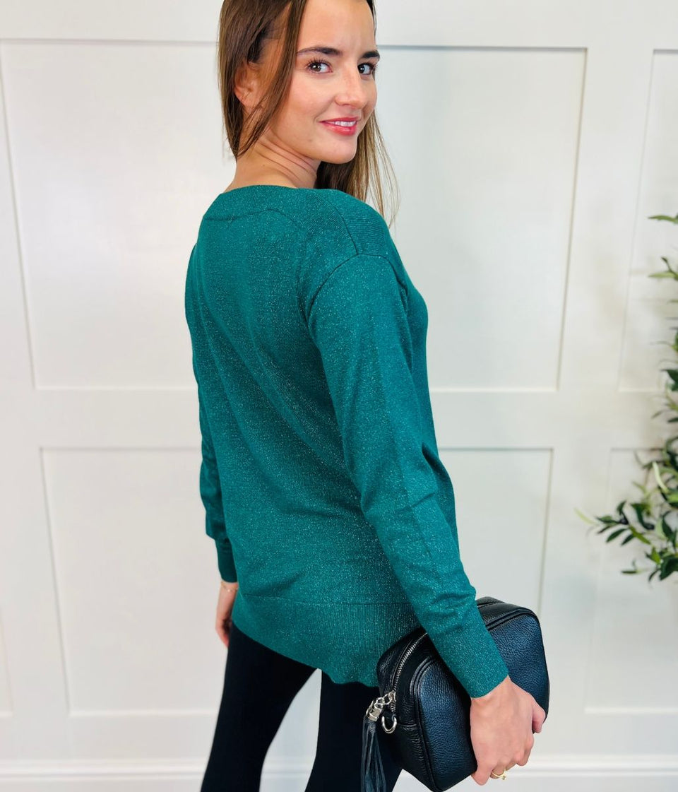 Green Shimmer Tunic Jumper