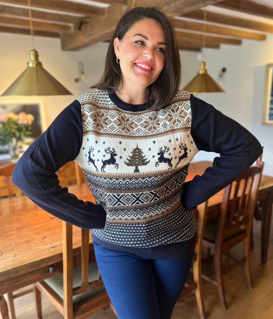 Navy Traditional Christmas Jumper