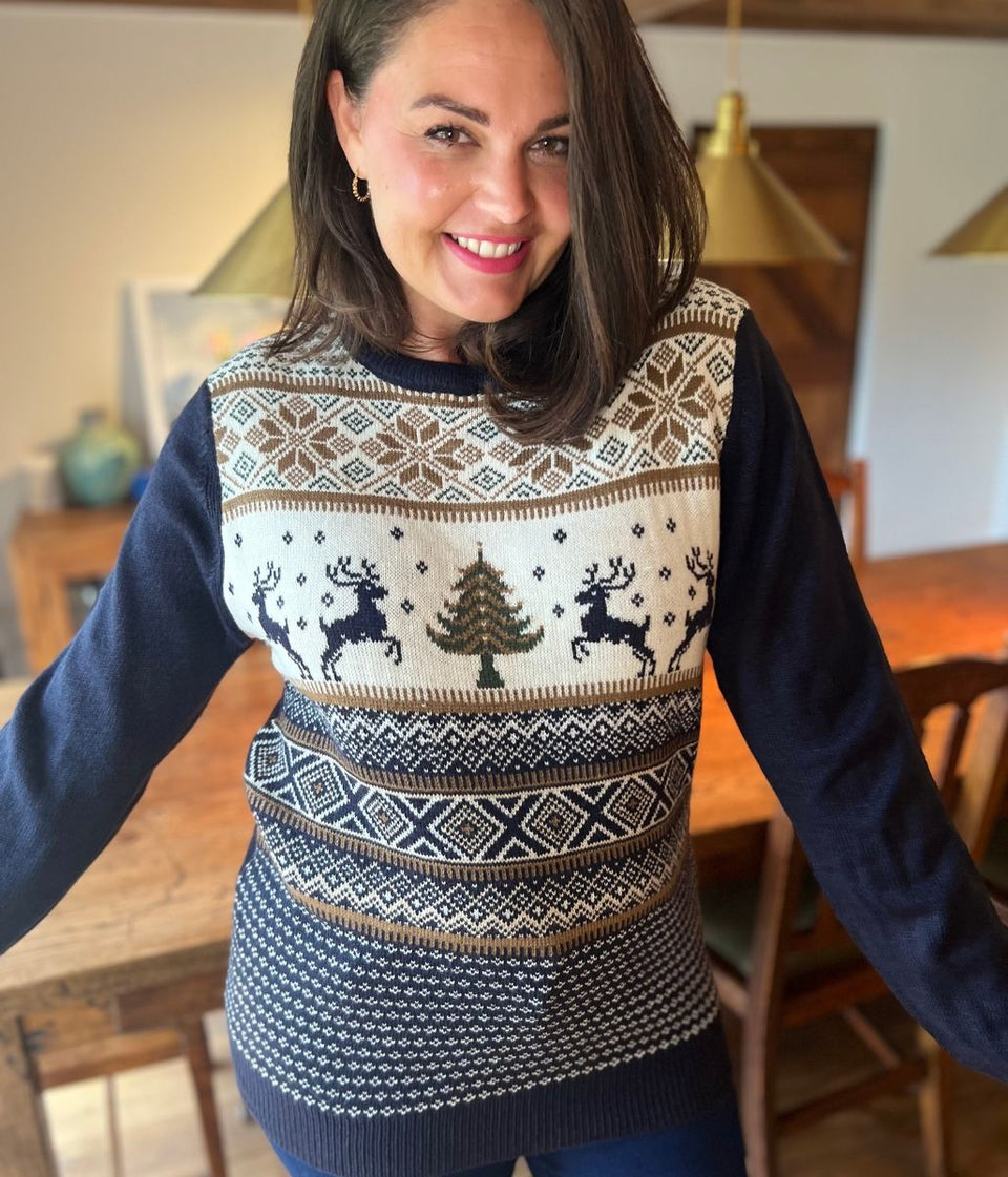 Navy Traditional Christmas Jumper