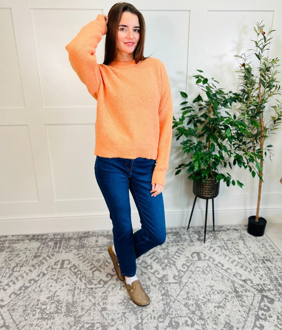 Orange Wool Blend Classic Jumper