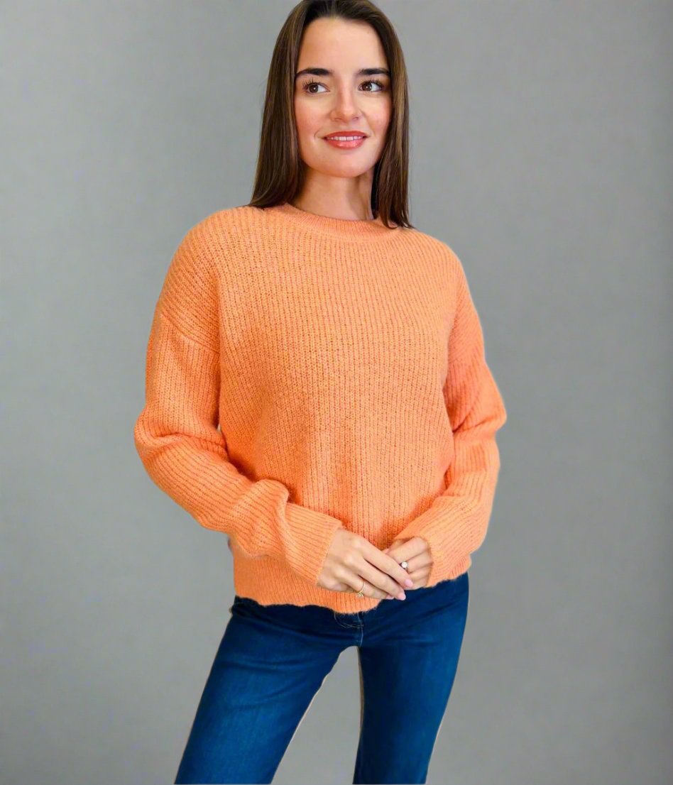 Orange Wool Blend Classic Jumper