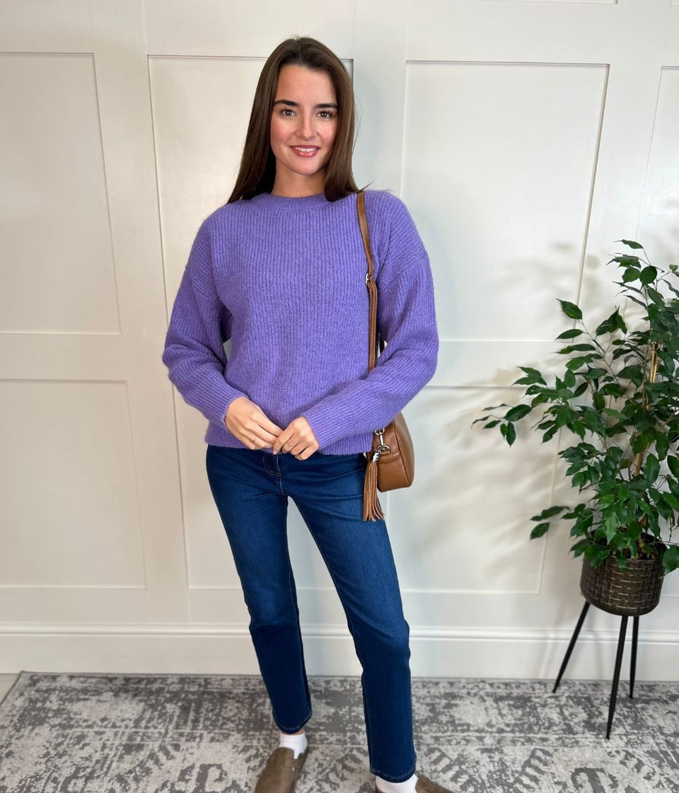 Lilac Wool Blend Classic Jumper