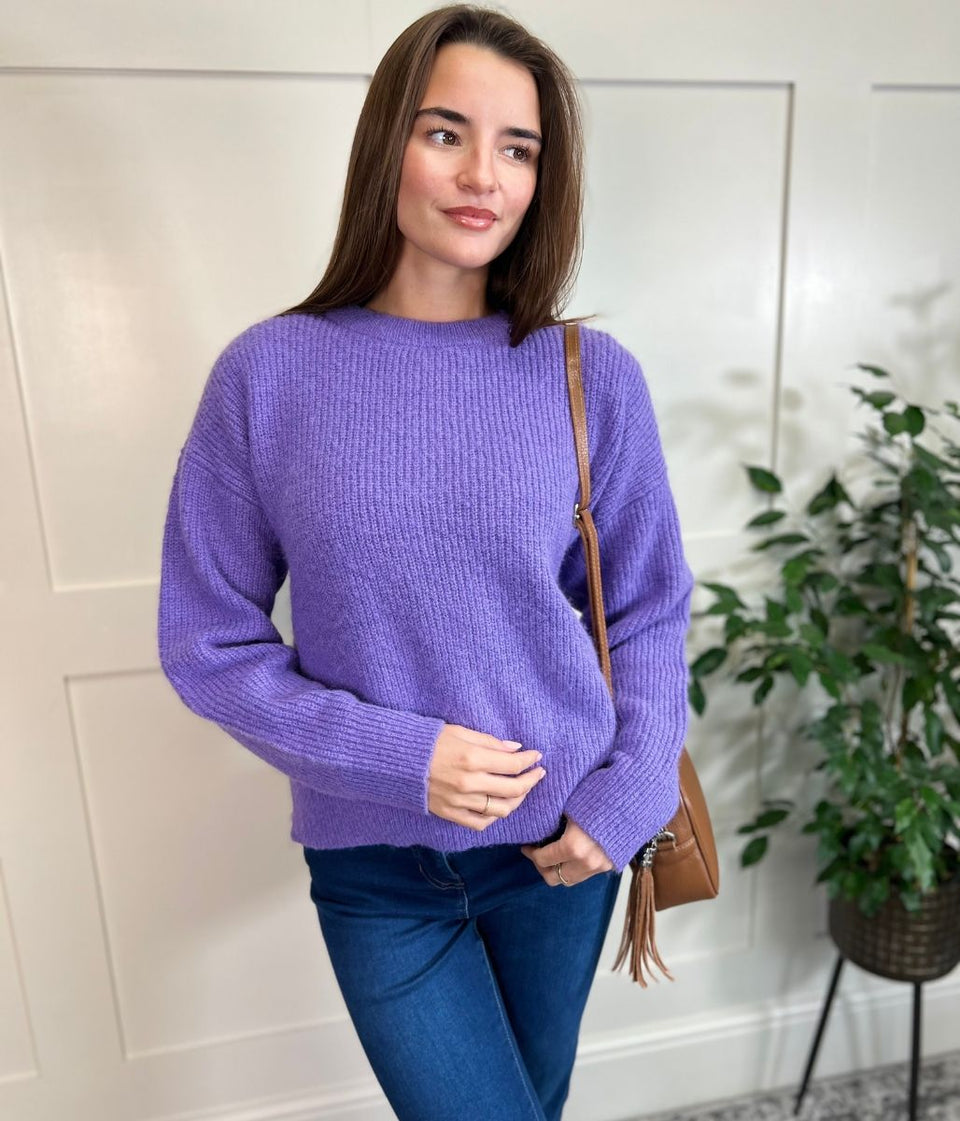 Lilac Wool Blend Classic Jumper